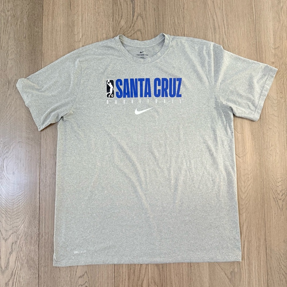 Nike Dri-fit Santa Cruz Basketball Heathered Grey Tee XXL